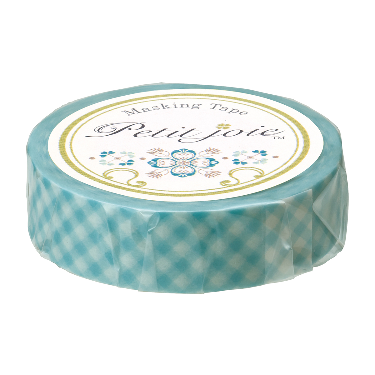 ニチバン　プチジョアマスキングテープ　ギンガムチェック（ライトブルー）柄