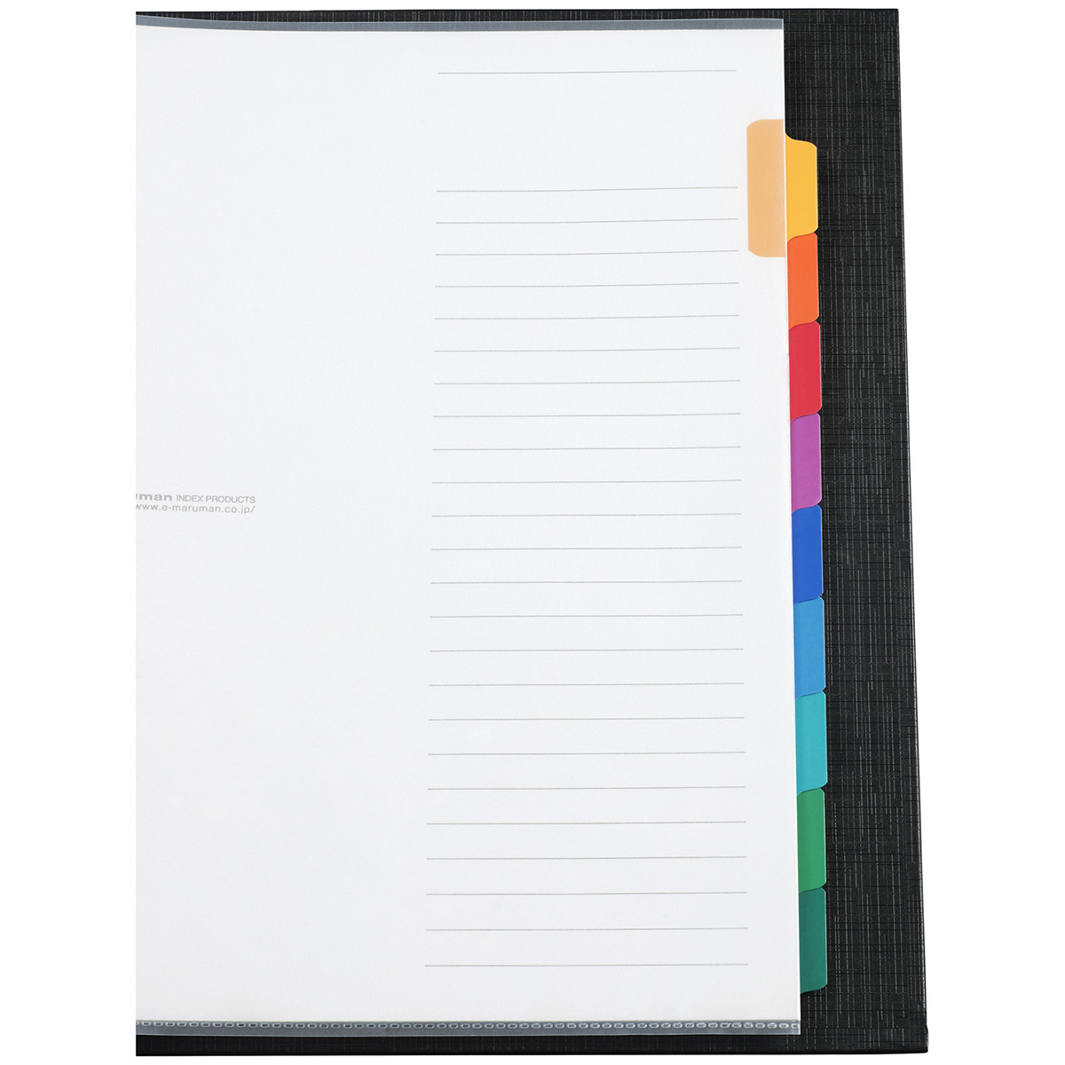 マルマン　Ａ４　ラミタブ見出し　幅広１０山　１０枚