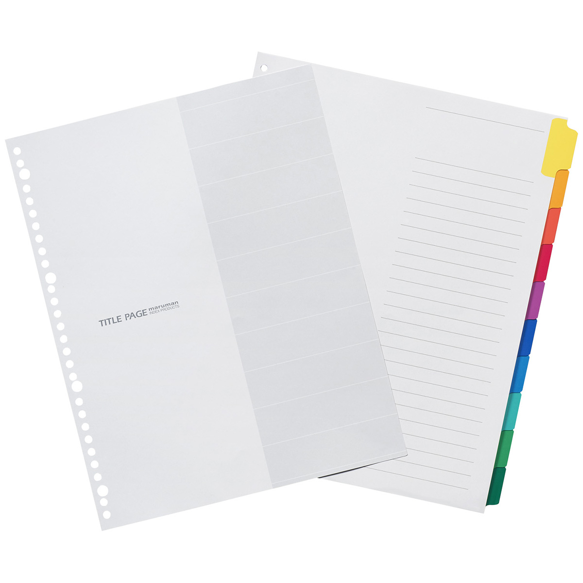 マルマン　Ａ４　ラミタブ見出し　幅広１０山　１０枚