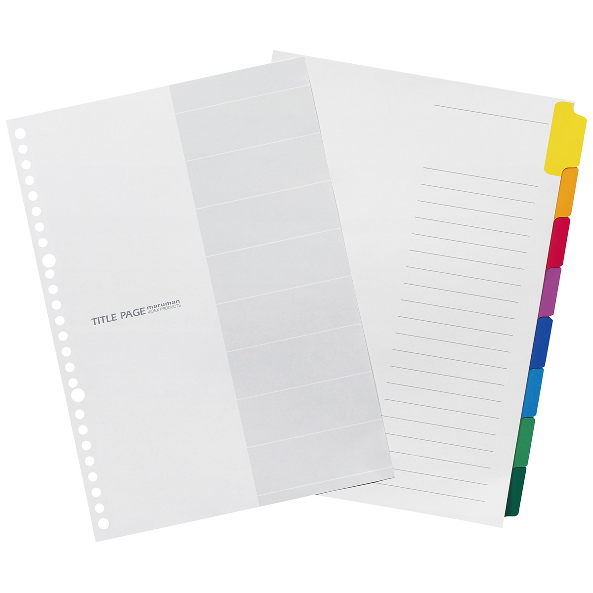 マルマン　Ｂ５　ラミタブ見出し　８枚