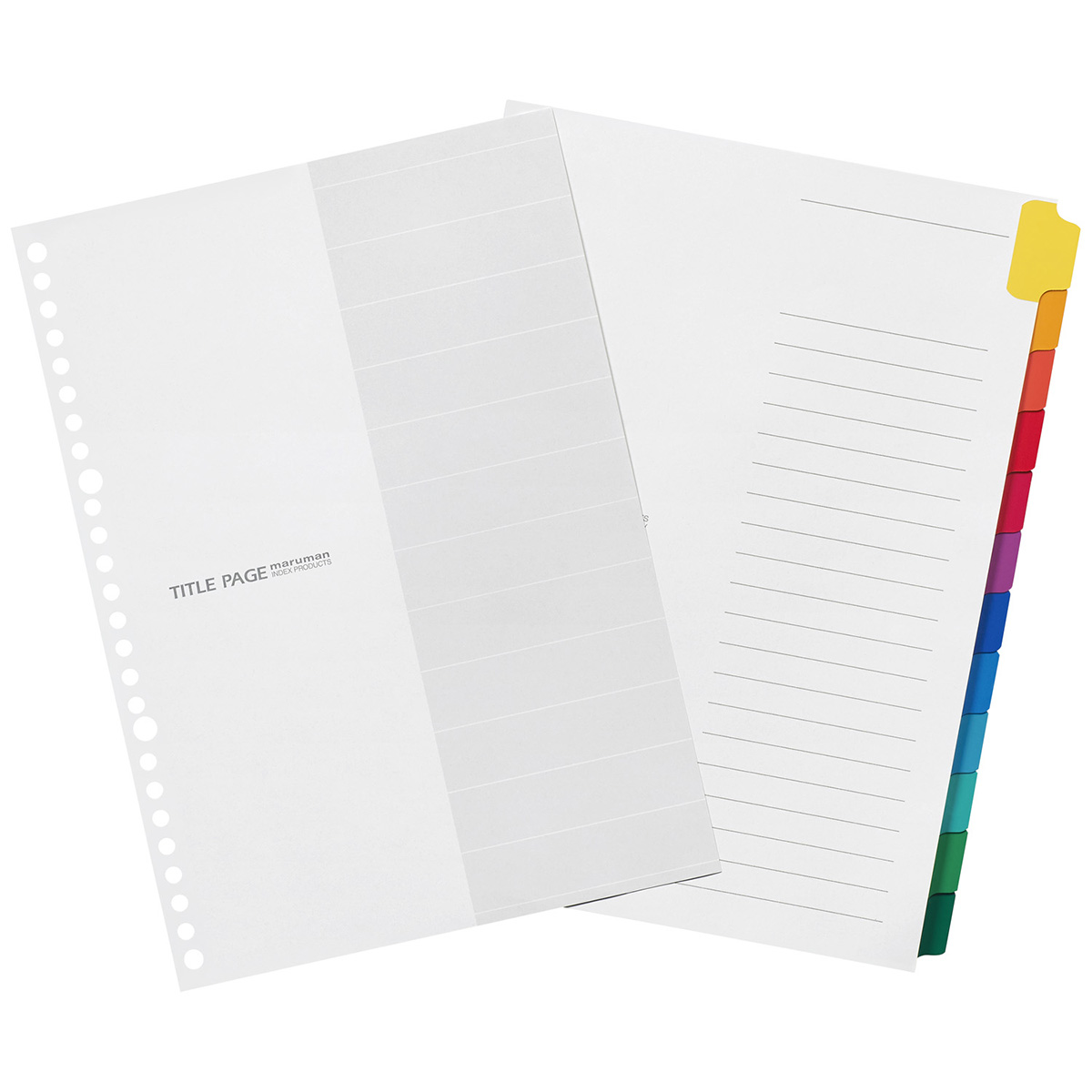 マルマン　Ｂ５　ラミタブ見出し１２枚