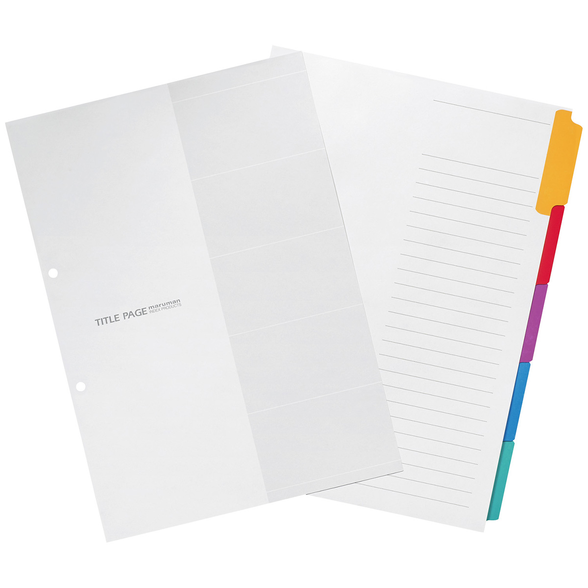 マルマン　Ａ４　ラミタブ見出し　２穴　５枚