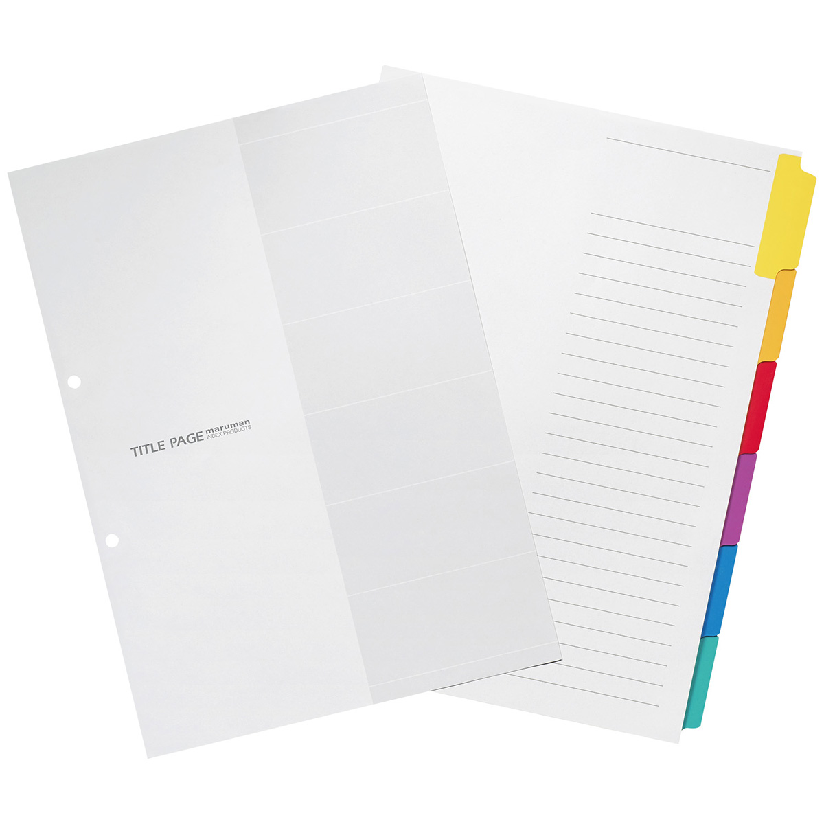 マルマン　Ａ４　ラミタブ見出し　２穴　６枚