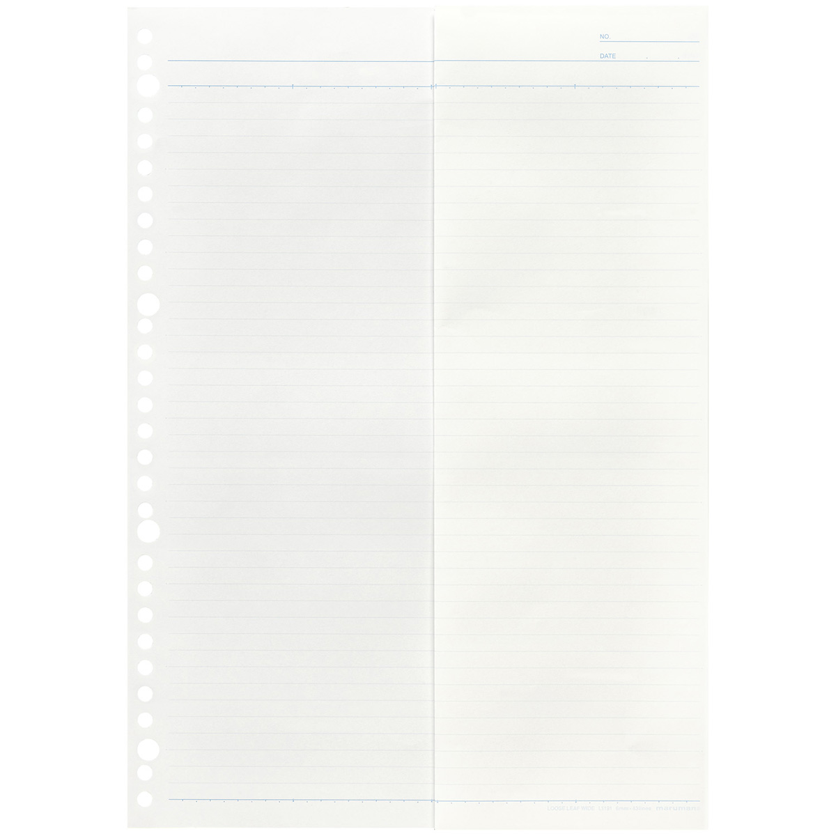 マルマン　Ａ４　ルーズリーフ　ワイド　６ｍｍ罫　１５枚