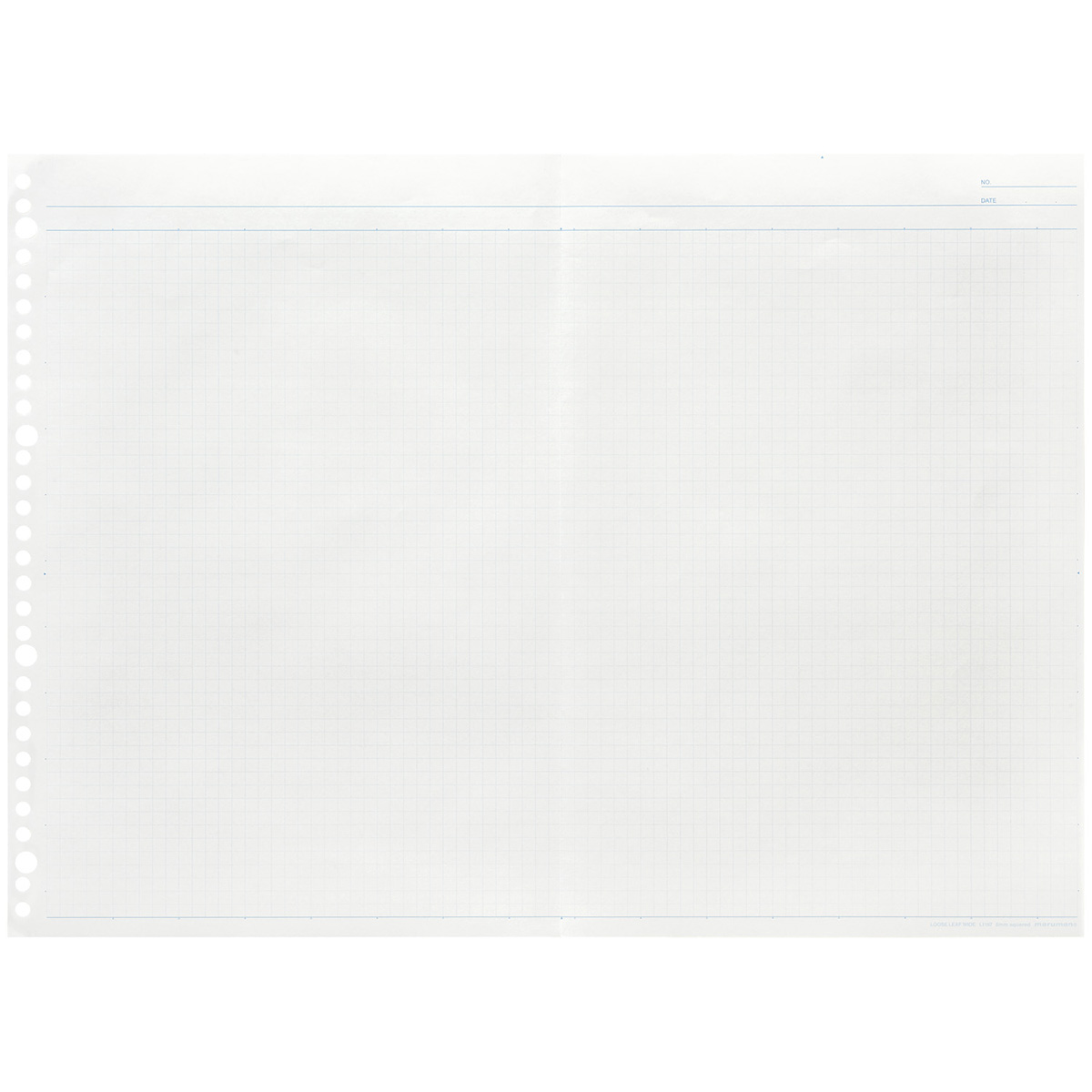 マルマン　Ａ４　ルーズリーフ　ワイド　５ｍｍ方眼　１５枚