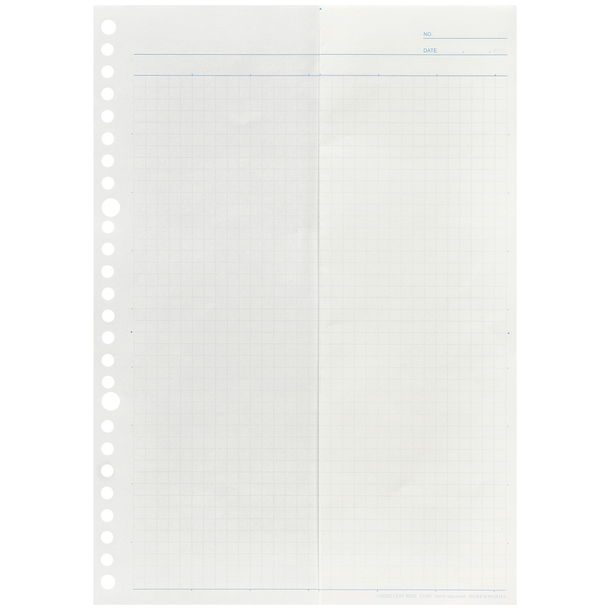 マルマン　Ｂ５　ルーズリーフ　ワイド　５ｍｍ方眼　１５枚