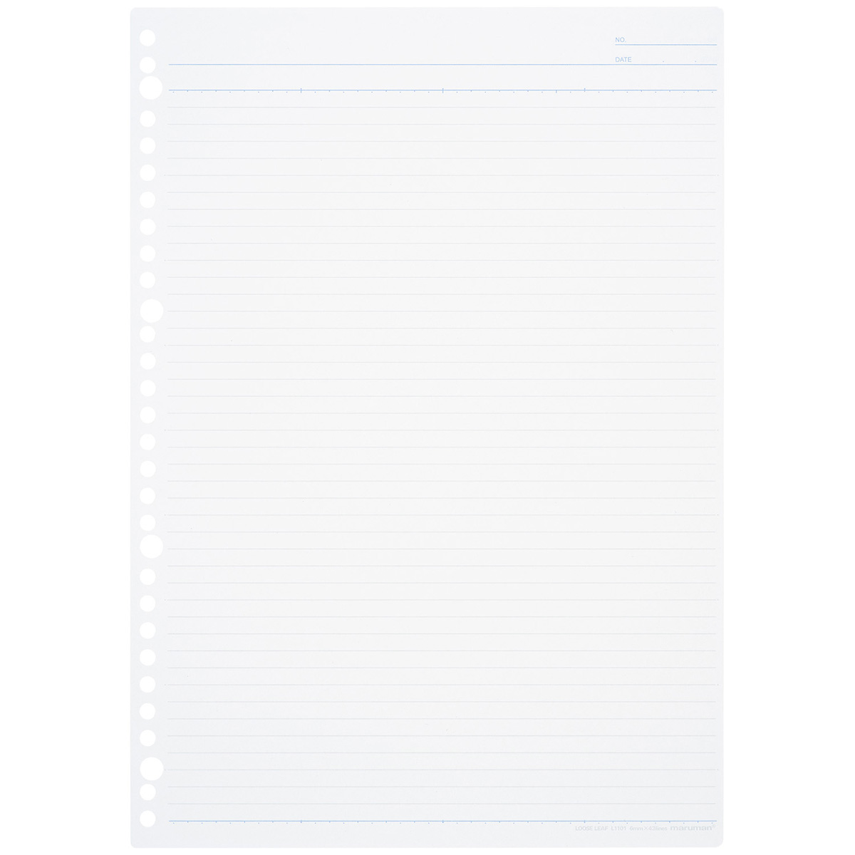 マルマン　Ａ４　ルーズリーフ　６ｍｍ罫　１００枚