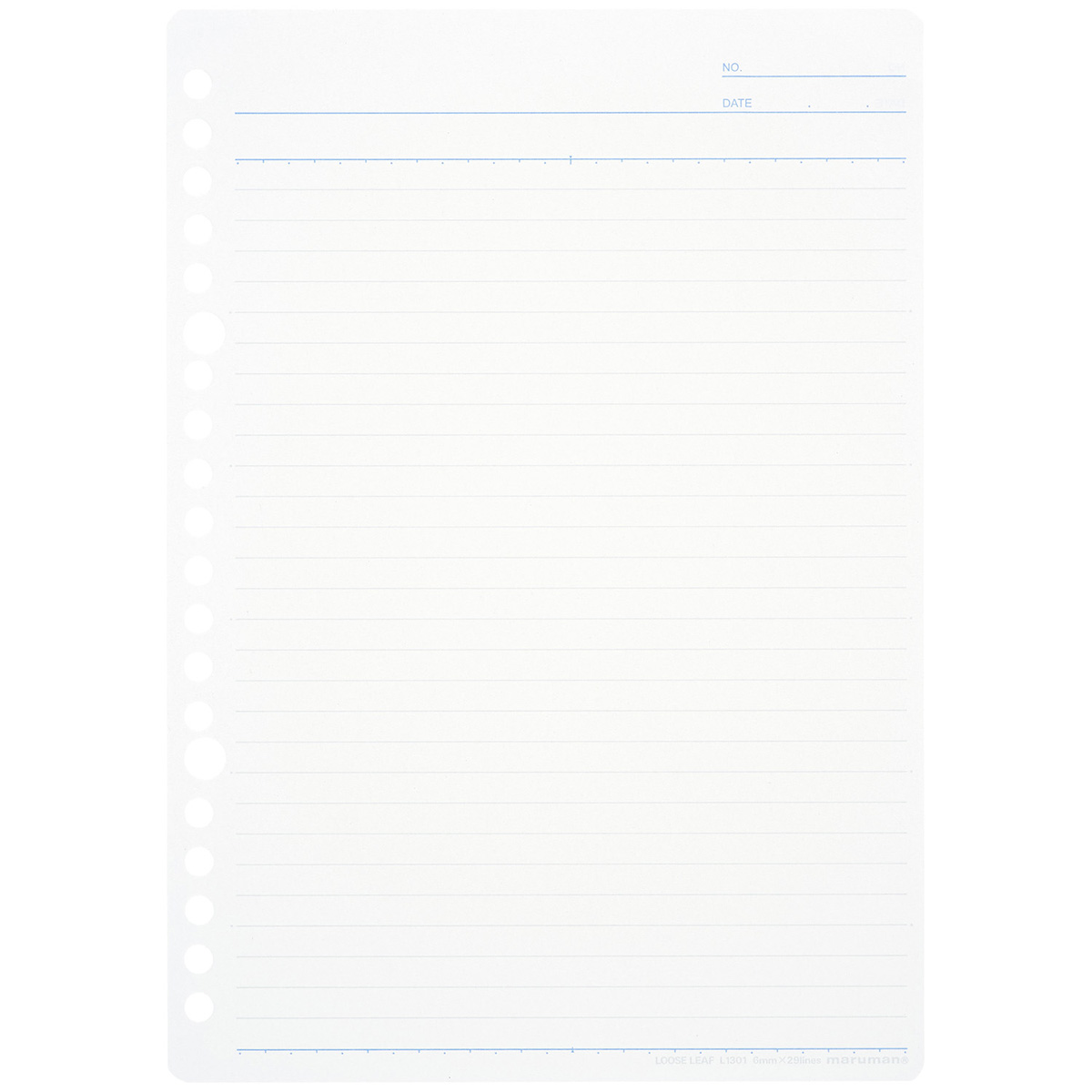 マルマン　Ａ５　ルーズリーフ　６ｍｍ罫　５０枚