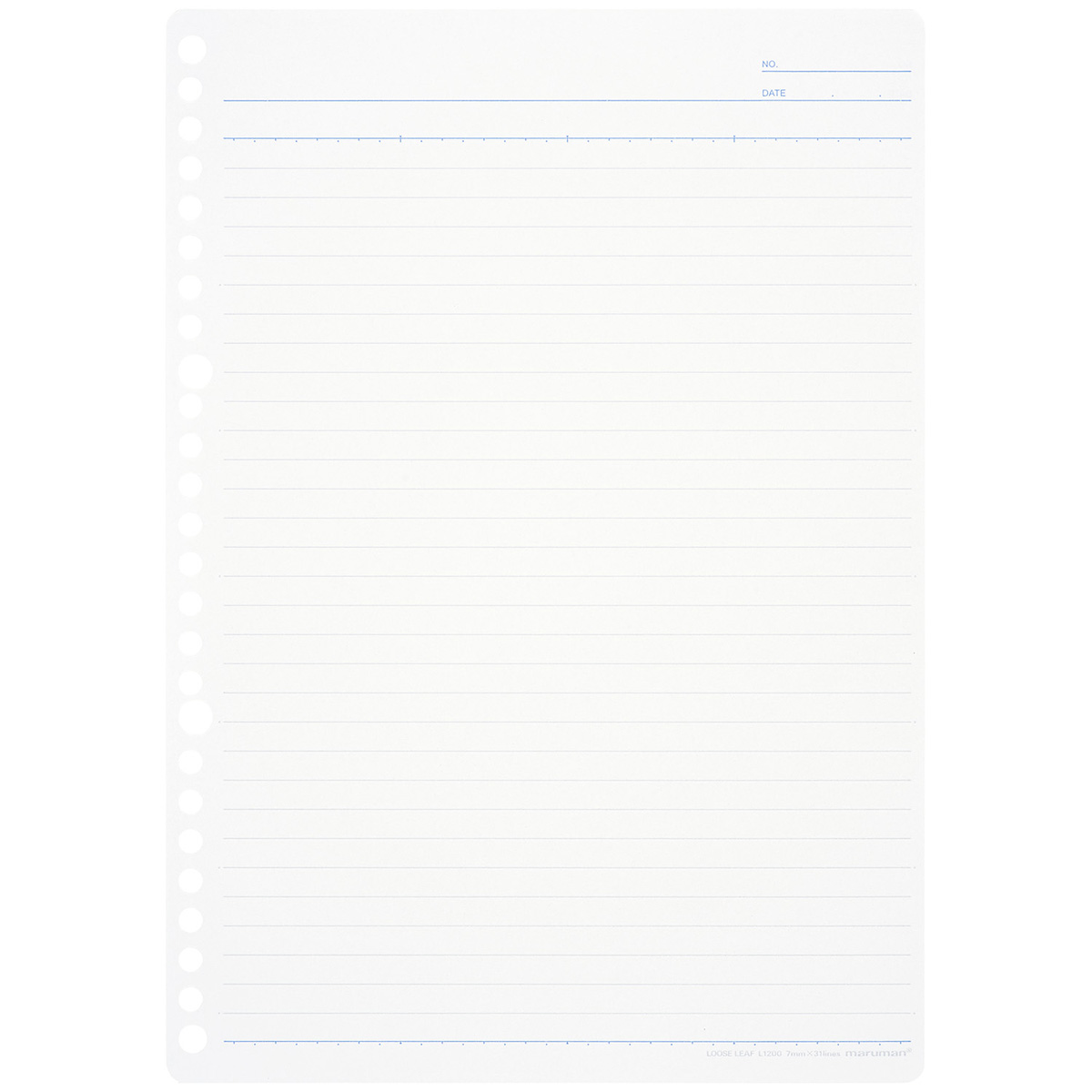 マルマン　Ｂ５　ルーズリーフ　７ｍｍ罫　５０枚