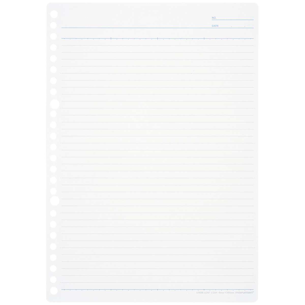 マルマン　Ｂ５　ルーズリーフ　６ｍｍ罫　５０枚