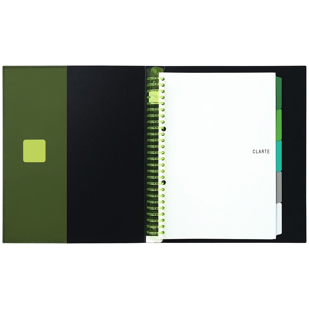マルマン　ルーズリーフバインダー　クラルテ　グリーン　Ｂ５