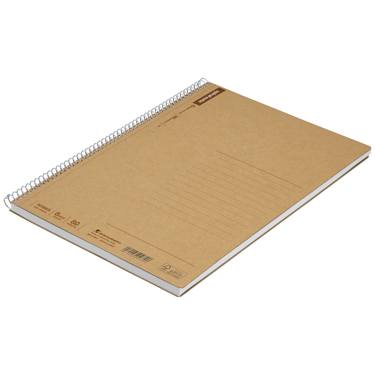 マルマン　Ｂ５　スパイラルノート　横罫８ｍｍ　８０枚　