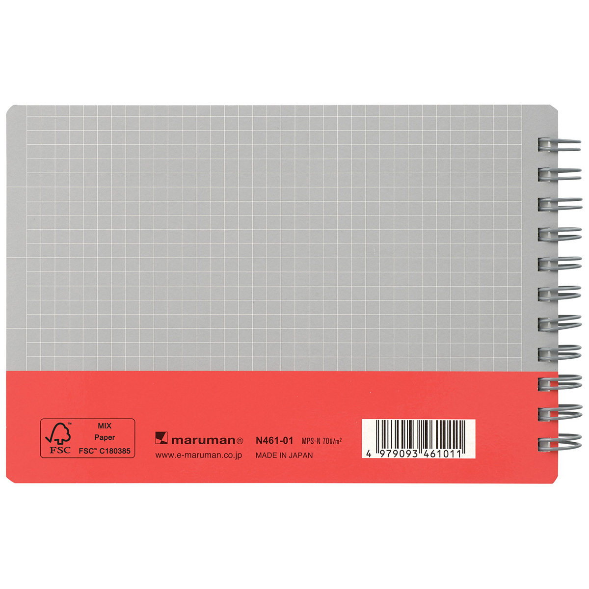 マルマン　ポケットサイズノート　ウトカ　レッド　９０枚