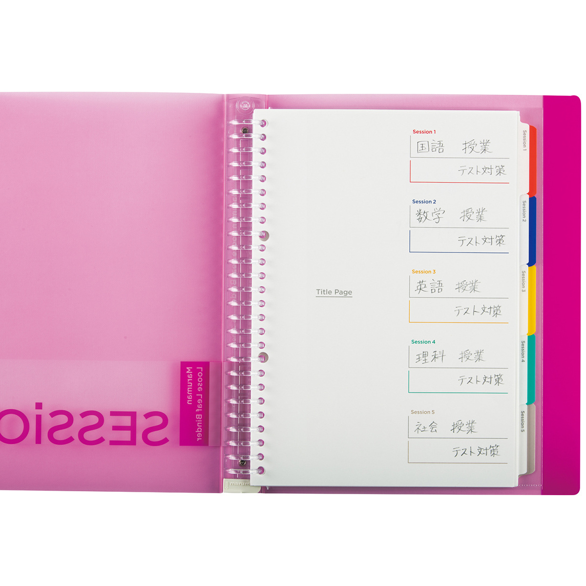 マルマン　Ｂ５　バインダー　セッション　ピンク