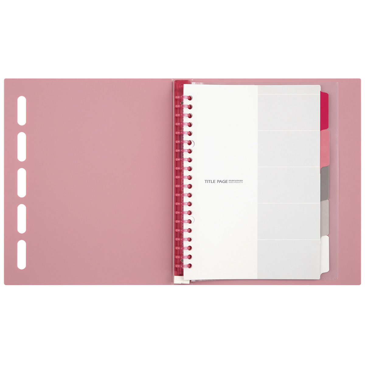 マルマン　Ａ５　バインダー　クラルテ　ピンク　　F４１５－０８