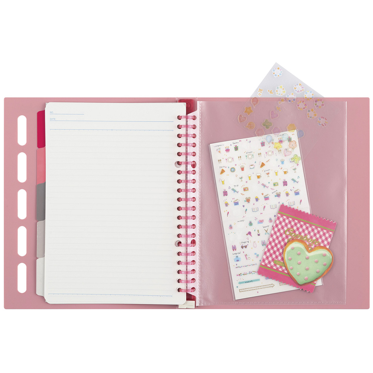 マルマン　Ａ５　バインダー　クラルテ　ピンク　　F４１５－０８