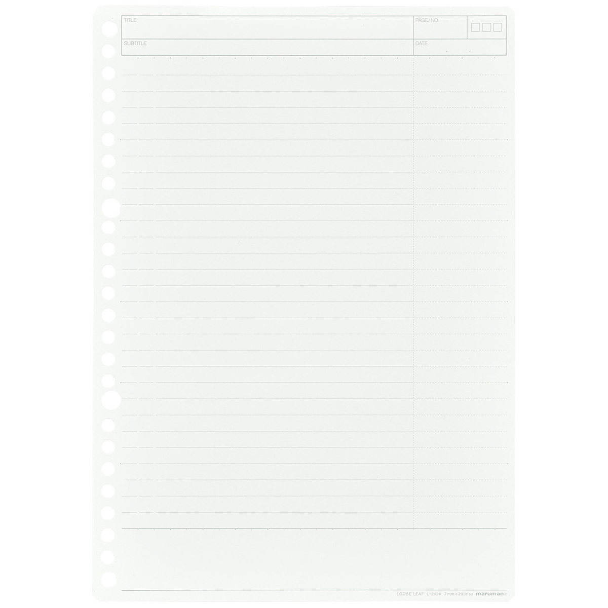 マルマン　Ｂ５リーフ　スマートレビュー７ｍｍ復習罫　　５０枚