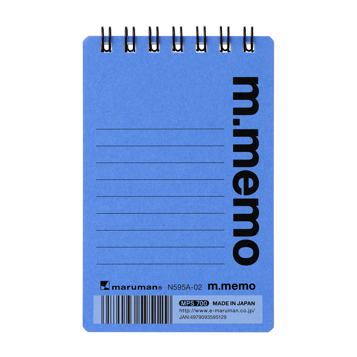 マルマン　Ａ７メモ　エムメモ　６ｍｍ横罫ブルー　５０枚