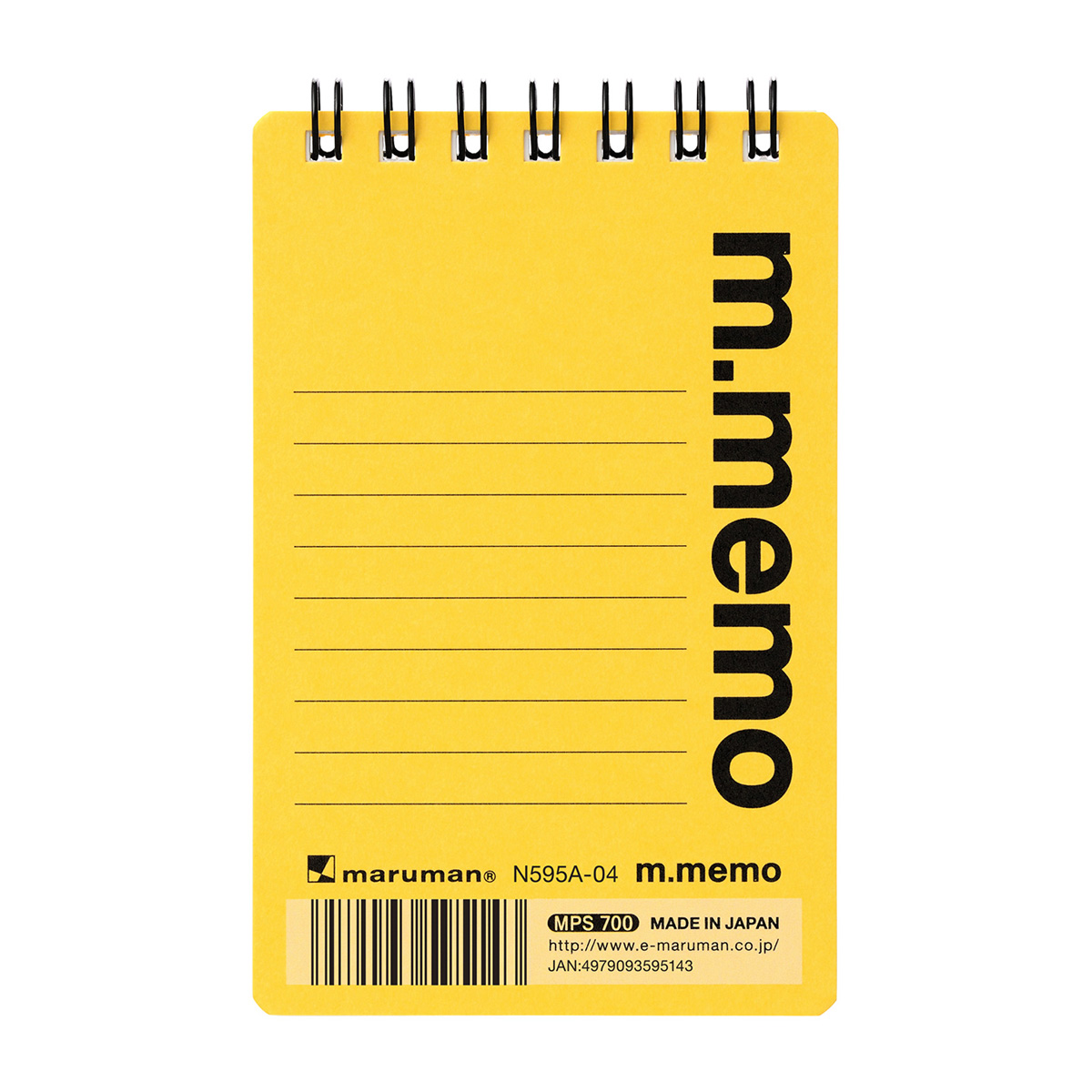 マルマン　Ａ７メモ　エムメモ　６ｍｍ横罫イエロー　５０枚