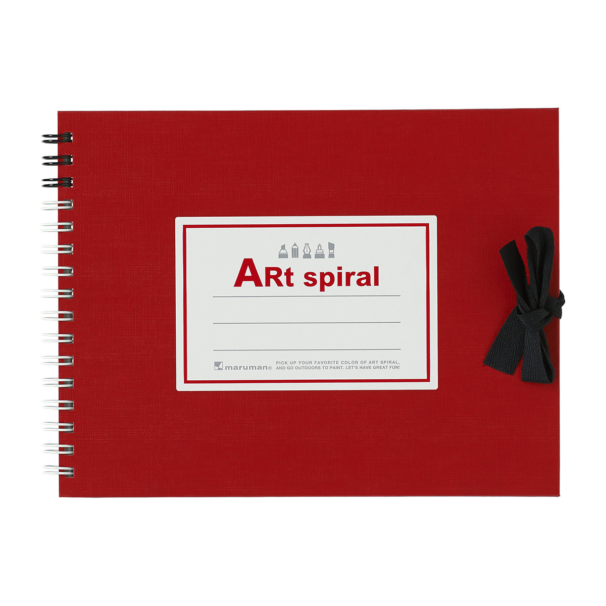マルマン　スケッチブック　アートスパイラル　Ｆ０　レッド　２４枚
