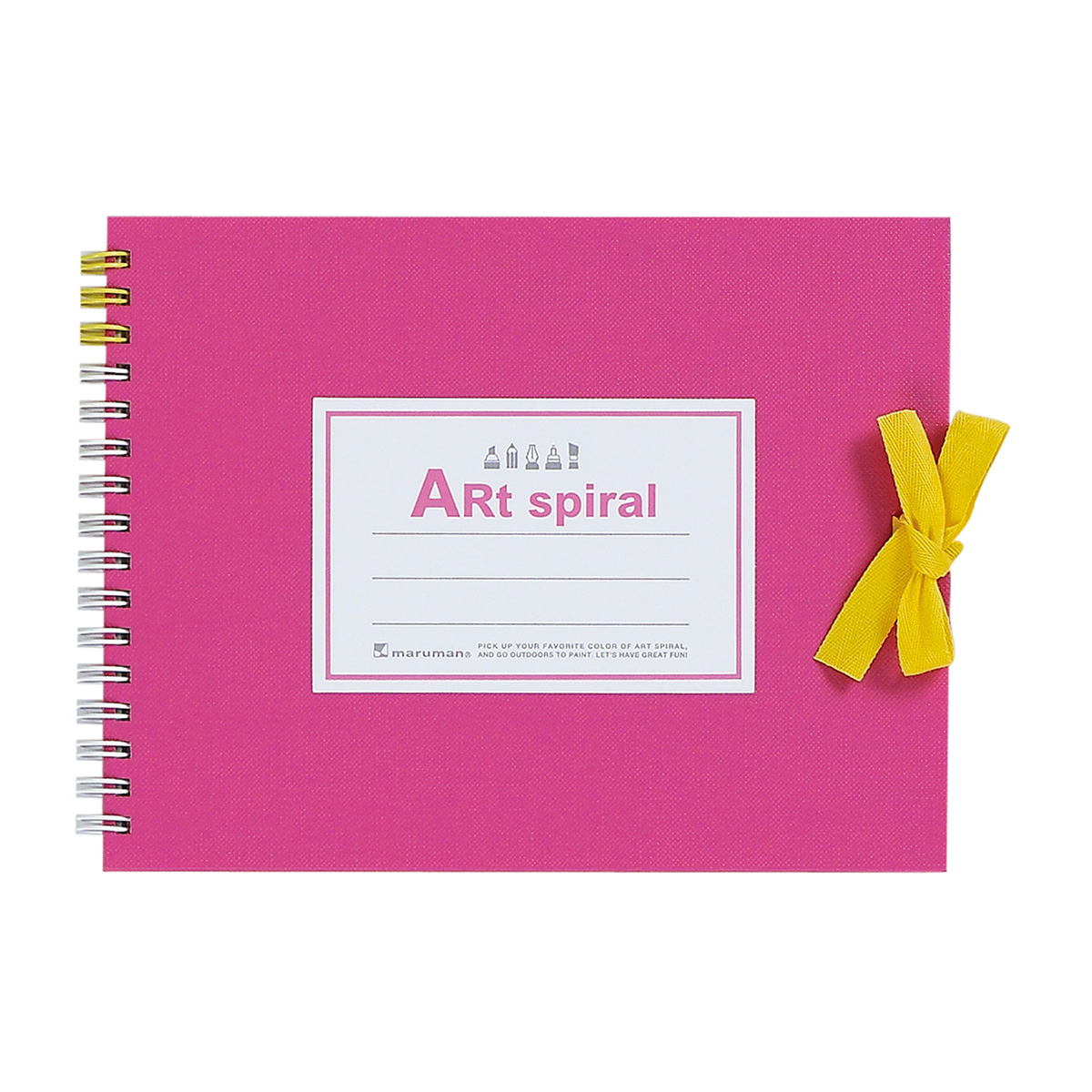 マルマン　スケッチブック　アートスパイラル　Ｆ０　ピンク　２４枚