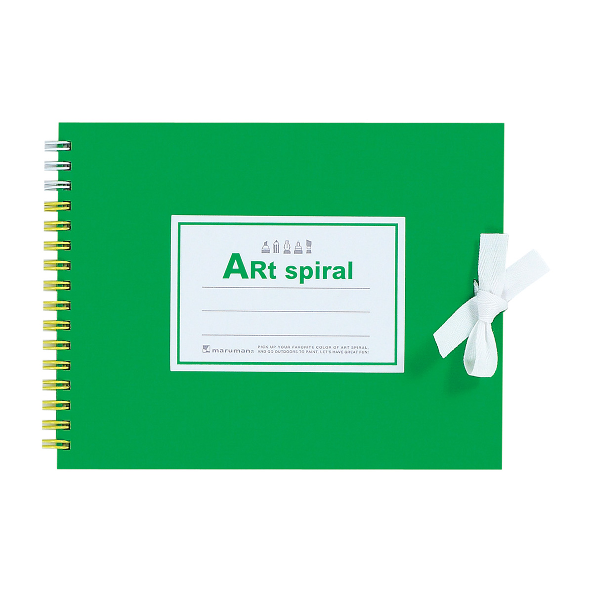 マルマン　スケッチブック　アートスパイラル　Ｆ０　グリーン　２４枚