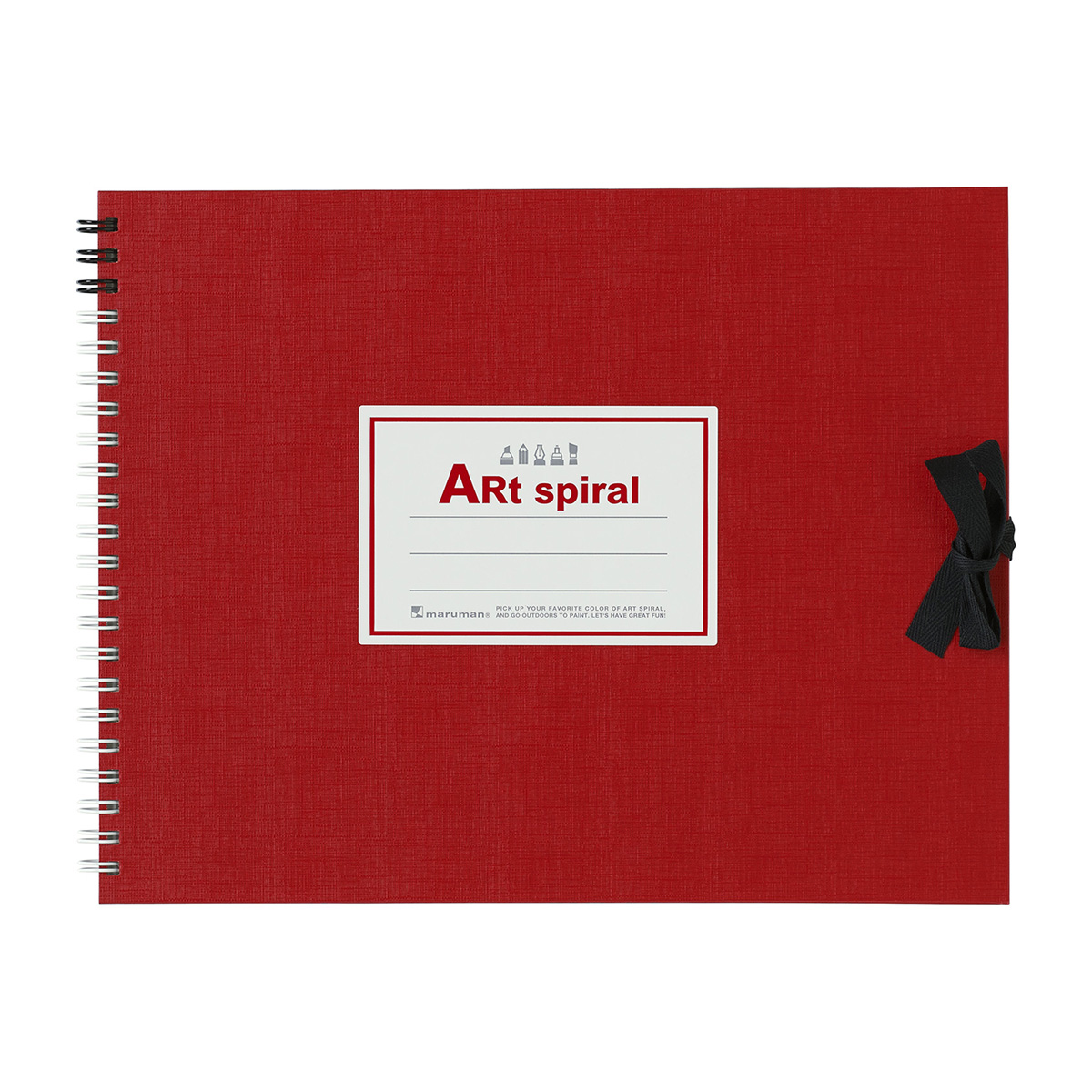 マルマン　スケッチブック　アートスパイラル　Ｆ２　レッド　２４枚
