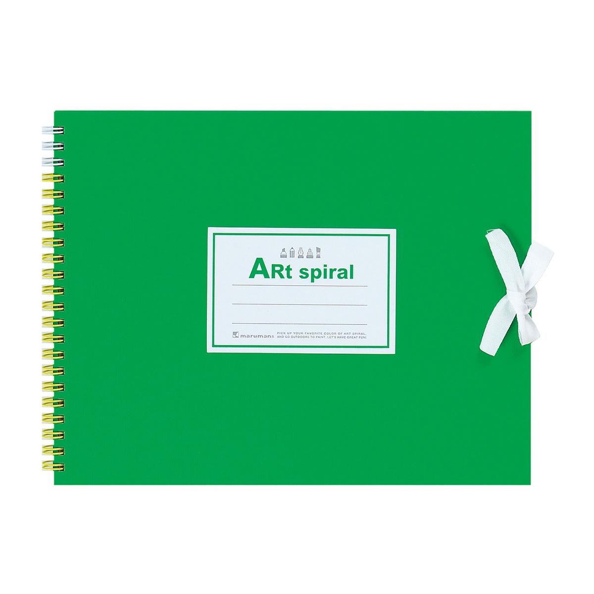 マルマン　スケッチブック　アートスパイラル　Ｆ２　グリーン　２４枚