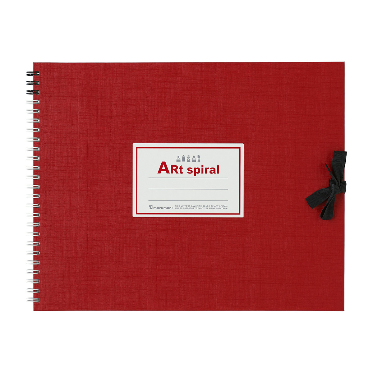マルマン　スケッチブック　アートスパイラル　Ｆ３　レッド　２４枚