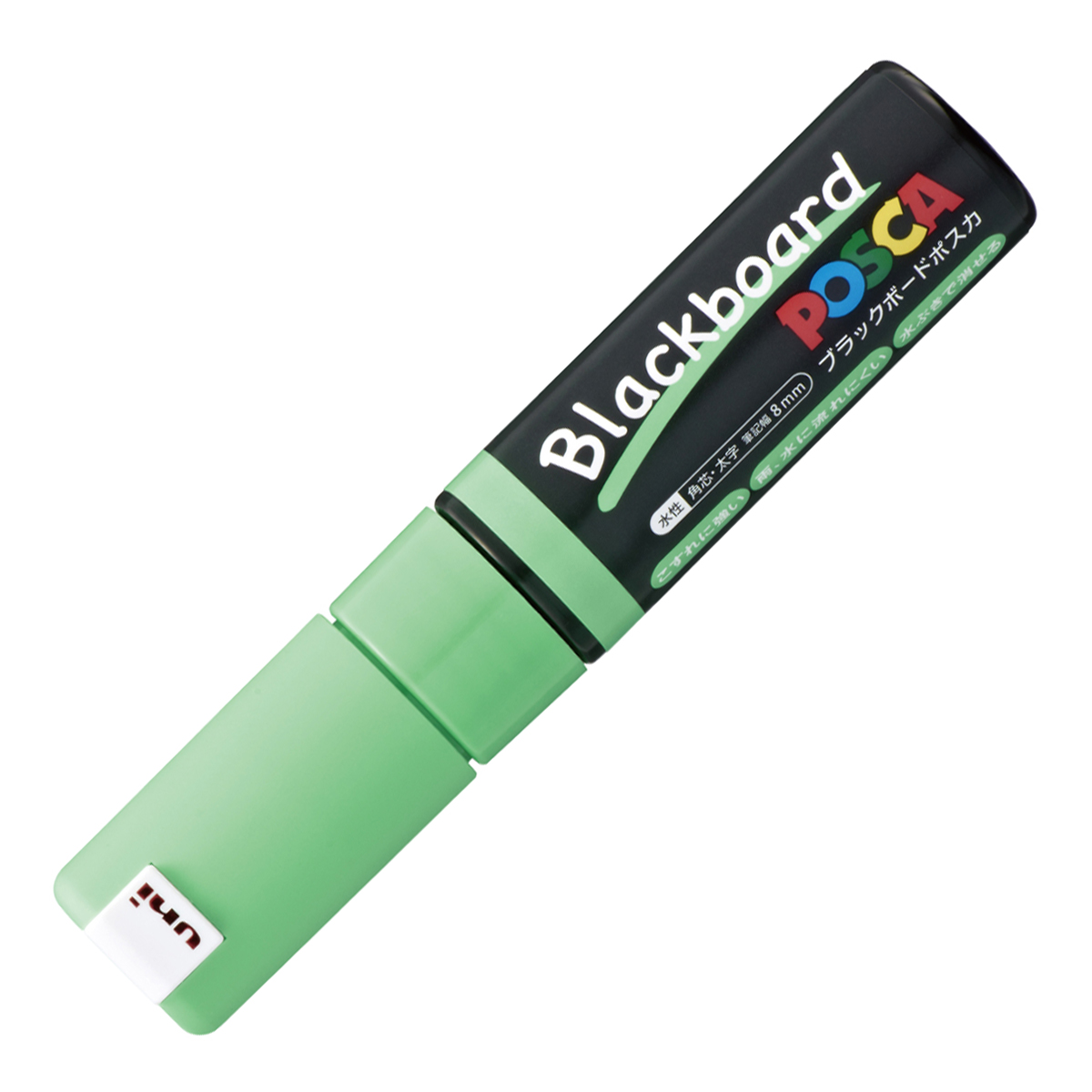 三菱鉛筆　水性サインペン　ブラックボードポスカ　太字角芯　ＰＣＥ２５０８Ｋ１Ｐ．５　ライトグリーン