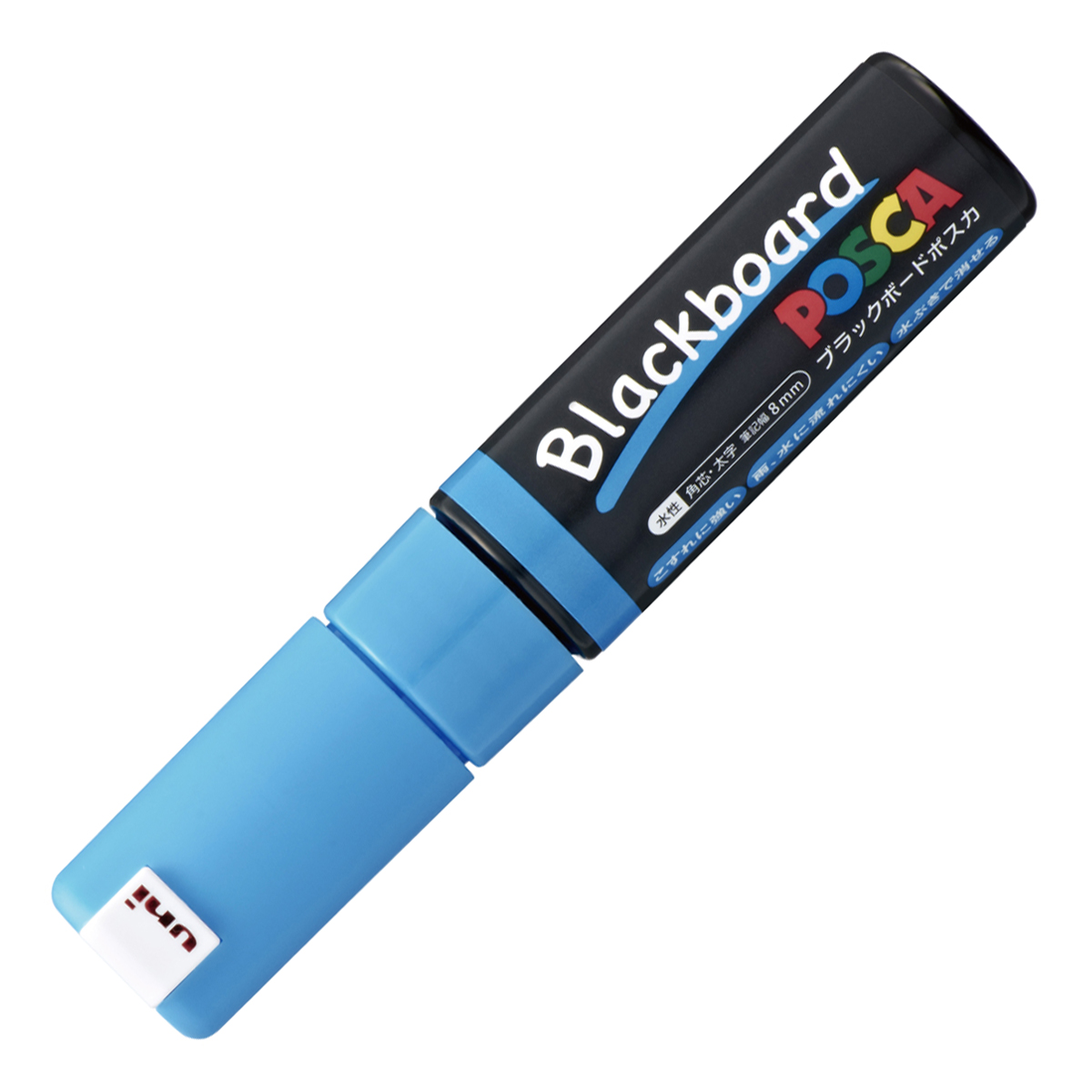 三菱鉛筆　水性サインペン　ブラックボードポスカ　太字角芯　ＰＣＥ２５０８Ｋ１Ｐ．８　水色