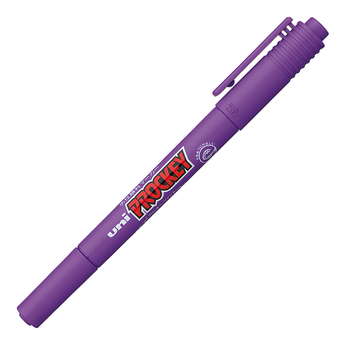 三菱鉛筆　水性マーカー　プロッキー　極細＋細字丸芯　ＰＭ１２０Ｔ．１２　紫