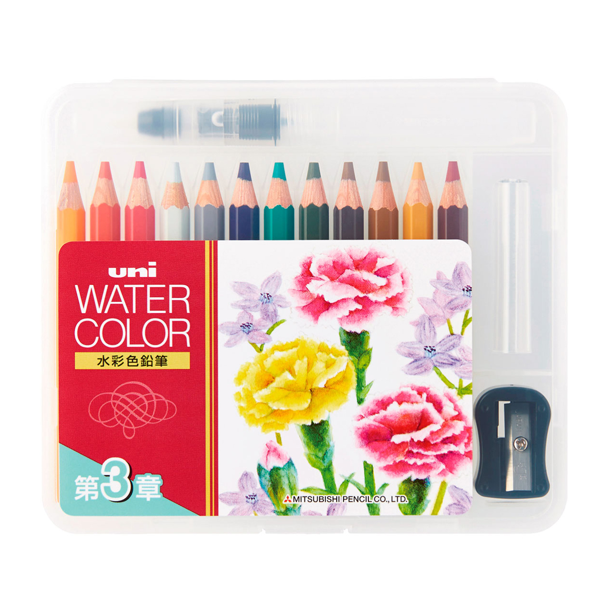 三菱鉛筆　色鉛筆ユニウォーターカラー　ぬり絵用コンパクトセット１２色　第３章　ＵＷＣＮＣＳ１２Ｃ３　