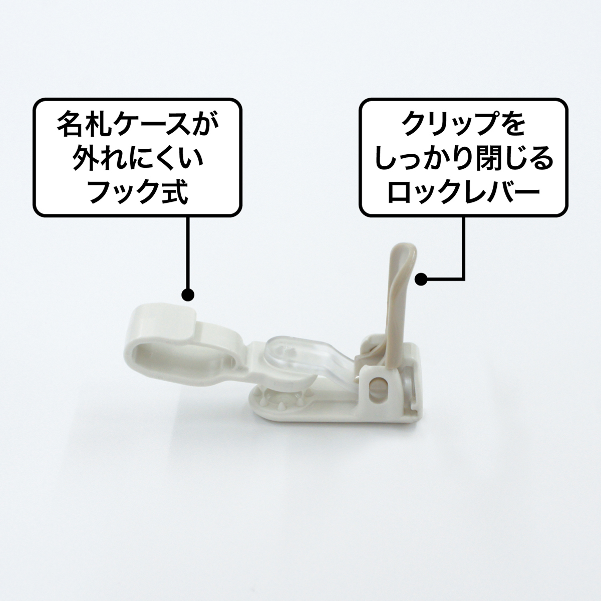オープン工業　名札用クリッププラスチック製１０個　ＮＸ－１４－ＧＹ
