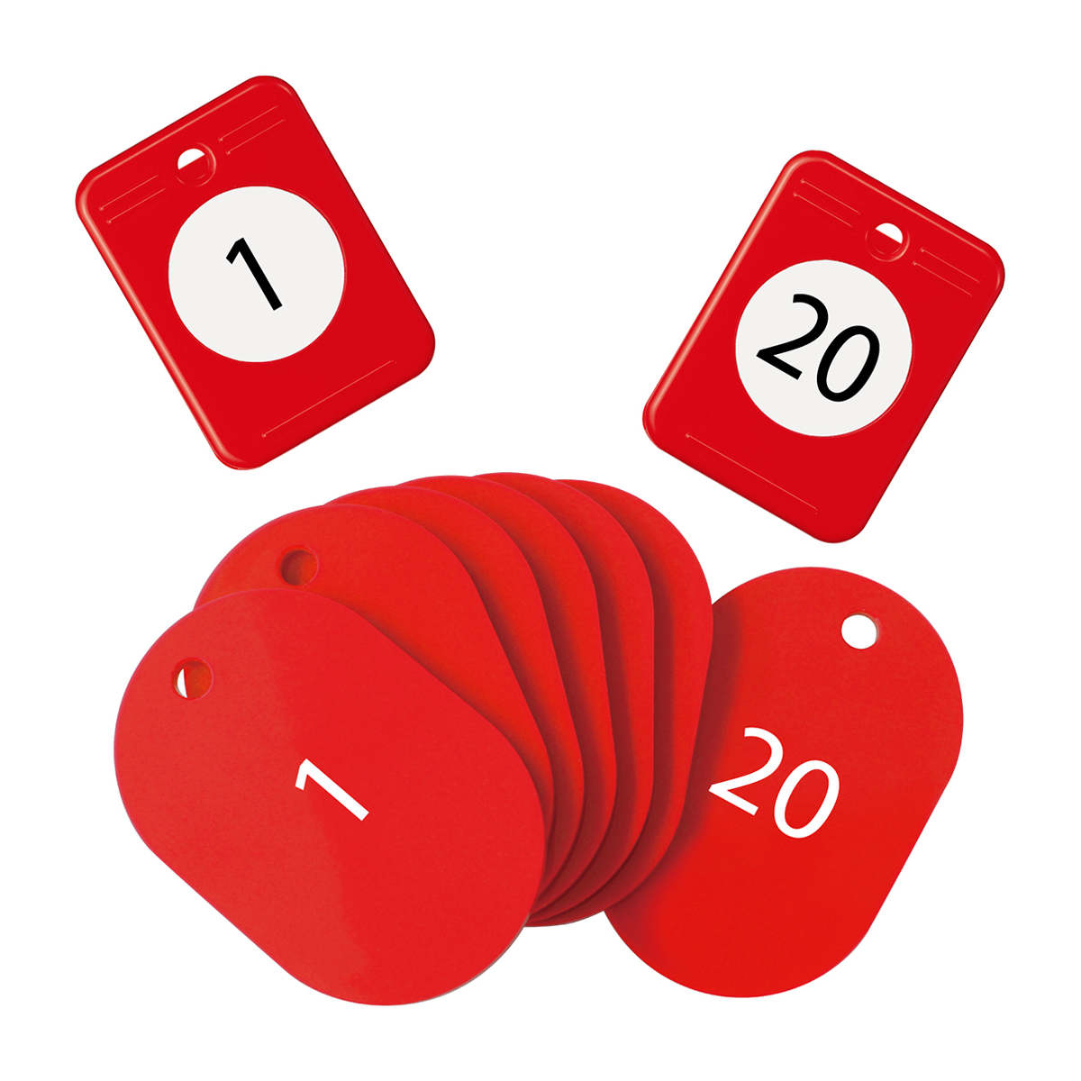 オープン工業　クロークチケット１ー２０赤　ＢＦ－１５０－ＲＤ