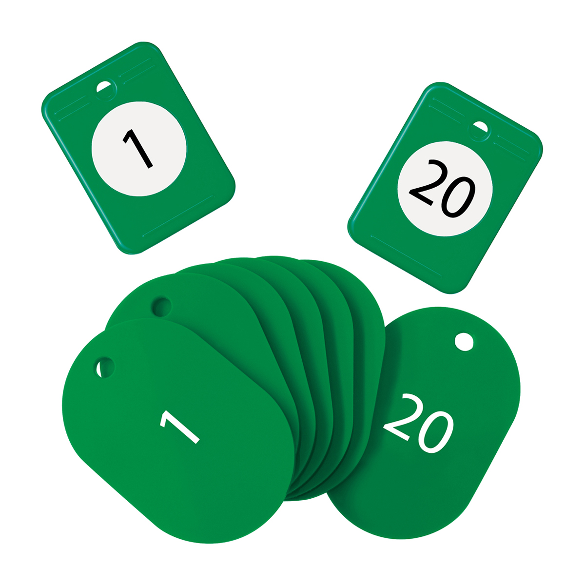 オープン工業　クロークチケット１ー２０緑　ＢＦ－１５０－ＧＮ