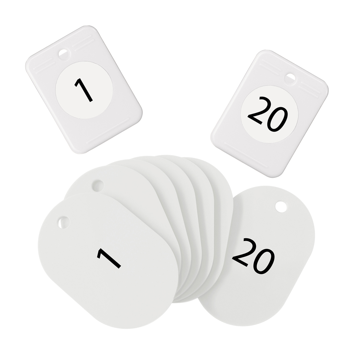 オープン工業　クロークチケット１ー２０白　ＢＦ－１５０－ＷＨ