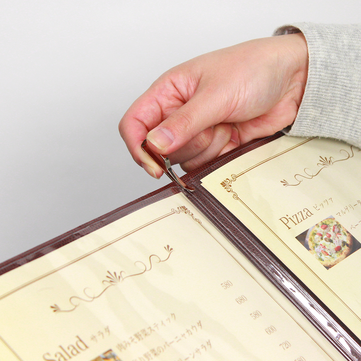 オープン工業　メニューファイル用追加ケースＡ４１枚　ＭＢ－１０１