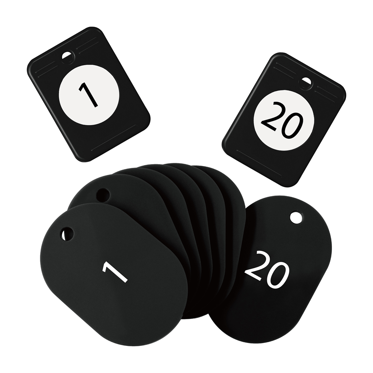 オープン工業　クロークチケット１ー２０黒　ＢＦ－１５０－ＢＫ