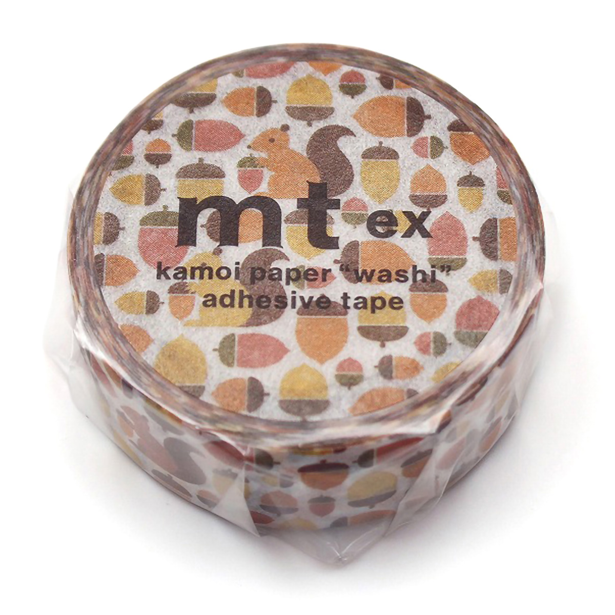 カモ井／マスキングテープ　ｍｔ　ｅｘ　リスとドングリ　ＭＴＥＸ１Ｐ１７４