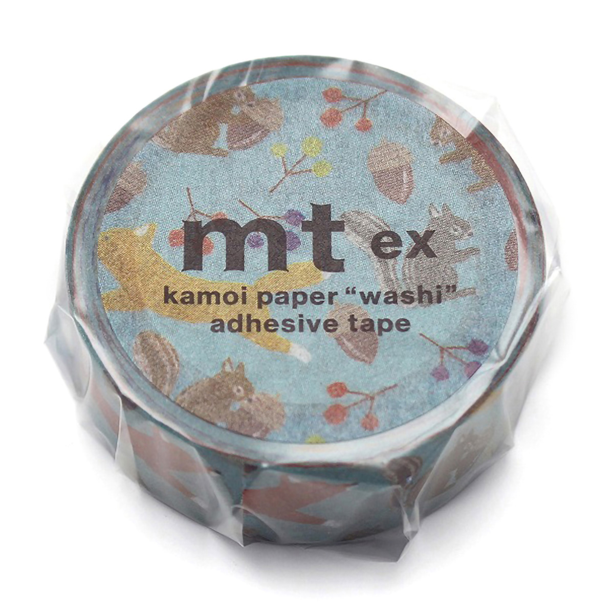 カモ井／マスキングテープ　ｍｔ　ｅｘ　刺繍・キツネとリス　ＭＴＥＸ１Ｐ１９３