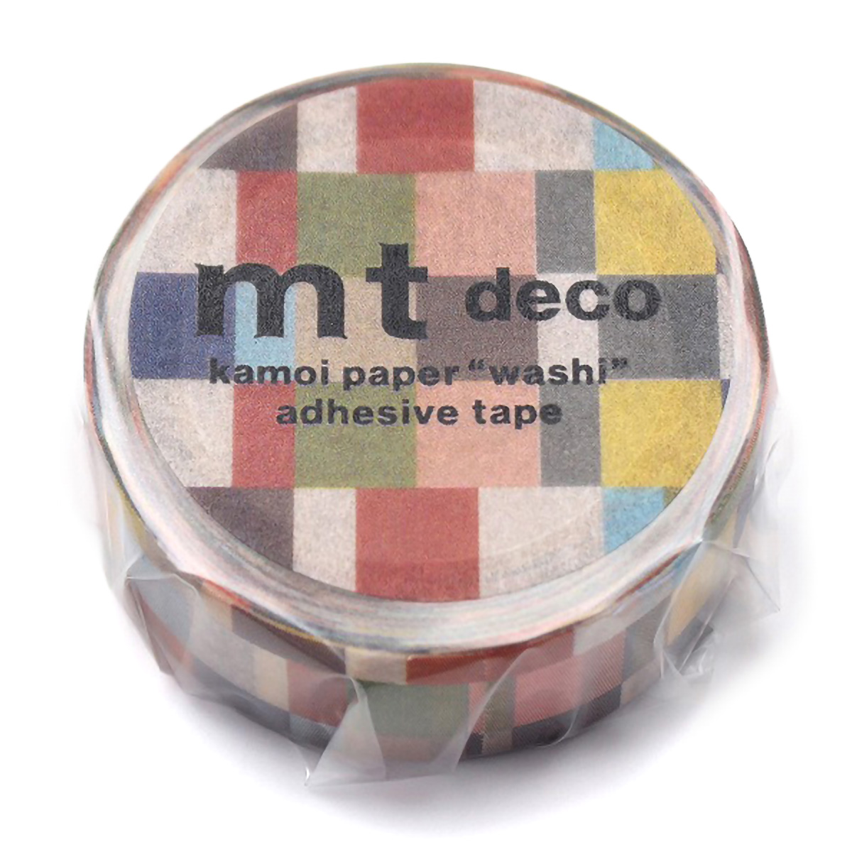 カモ井／マスキングテープ　ｍｔ　１Ｐ　モザイク・グレイッシュ　ＭＴ０１Ｄ１７７Ｒ