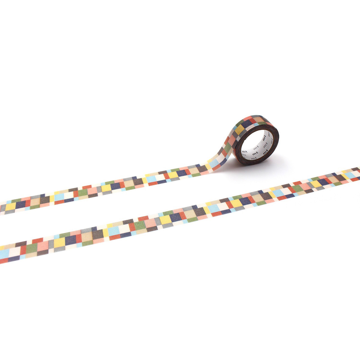 カモ井／マスキングテープ　ｍｔ　１Ｐ　モザイク・グレイッシュ　ＭＴ０１Ｄ１７７Ｒ