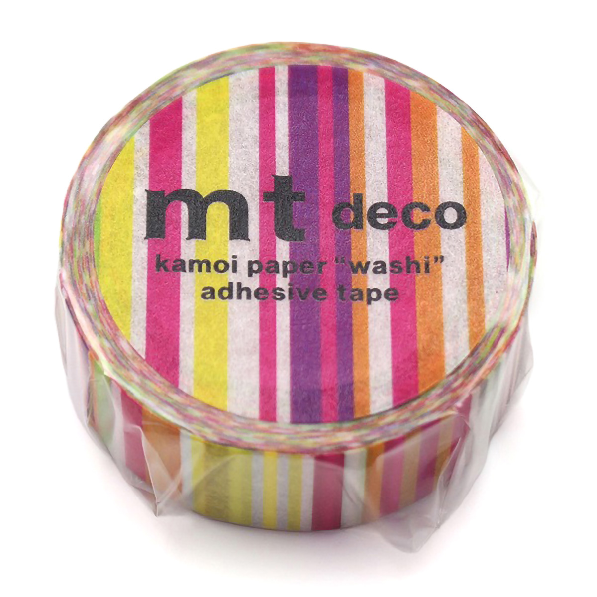 カモ井／マスキングテープ　ｍｔ　１Ｐ　マルチボーダー・ビビッド　ＭＴ０１Ｄ２８５Ｒ