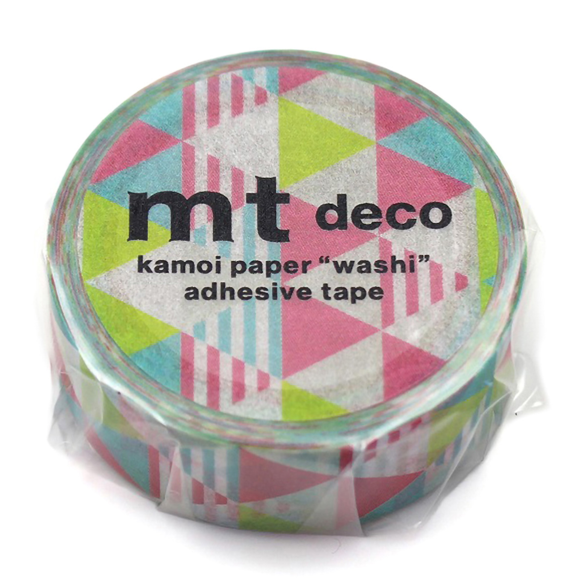 カモ井／マスキングテープ　ｍｔ　１Ｐ　しまさんかく・ピンク　ＭＴ０１Ｄ２８９Ｒ