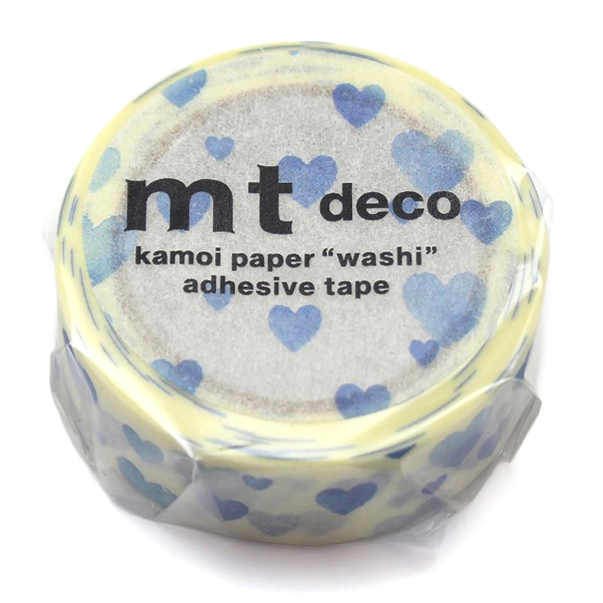 カモ井／マスキングテープ　ｍｔ　１Ｐ　ハート・スタンプブルー　ＭＴ０１Ｄ３３２Ｒ