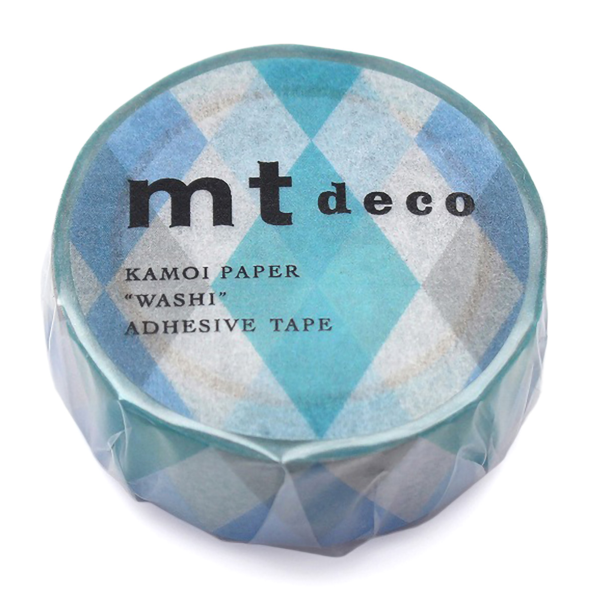カモ井／マスキングテープ　ｍｔ　１Ｐ　三角とダイヤ・ブルー　ＭＴ０１Ｄ３３６Ｒ