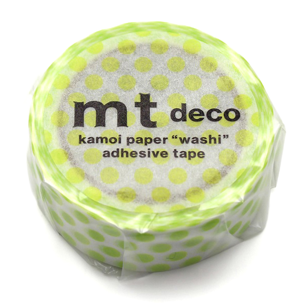 カモ井／マスキングテープ　ｍｔ　１Ｐ　ドット・ライム　ＭＴ０１Ｄ３６２Ｒ