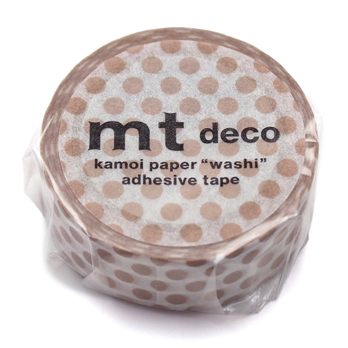 カモ井／マスキングテープ　ｍｔ　１Ｐ　ドット・ミルクティー　ＭＴ０１Ｄ３６４Ｒ