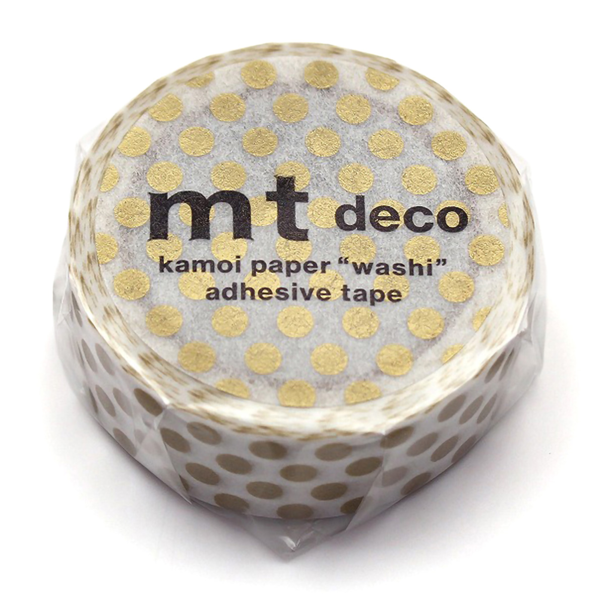 カモ井／マスキングテープ　ｍｔ　１Ｐ　ドット・金　ＭＴ０１Ｄ３６５Ｒ
